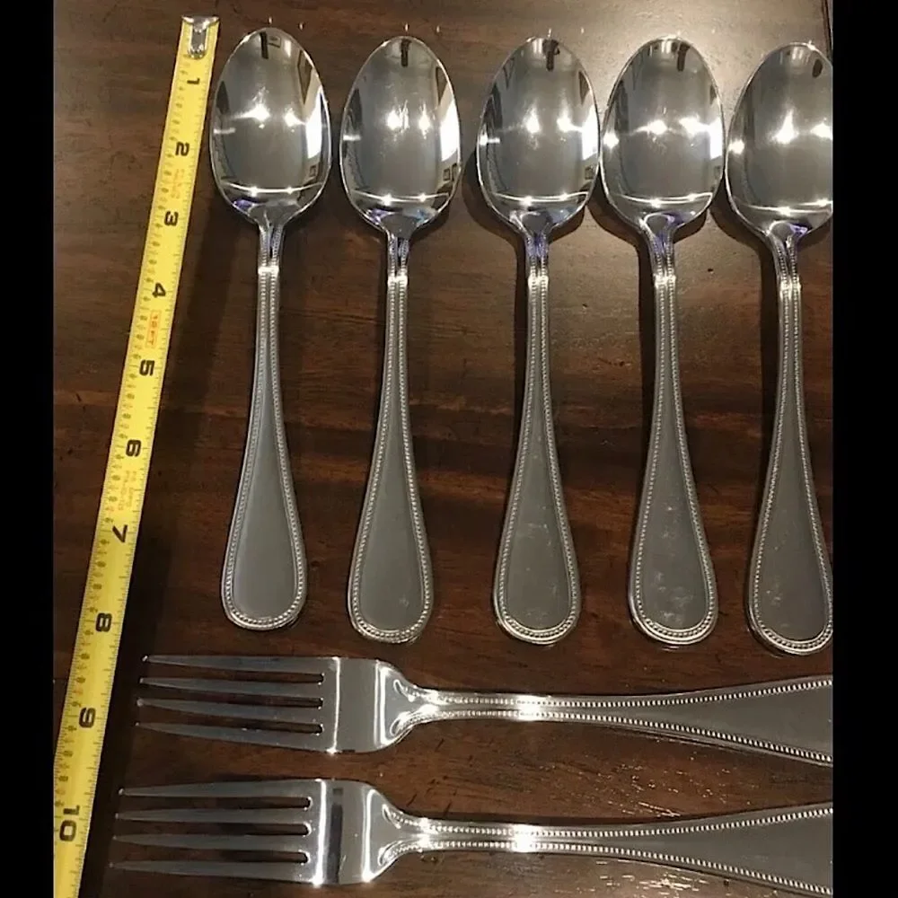TOWLE Stainless Steel Beaded Antique Flatware